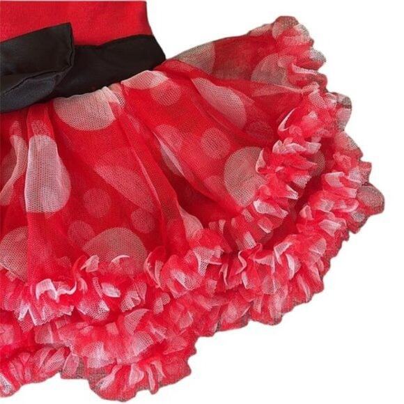 Disney Minnie Mouse Costume Bodysuit for Baby Red Infant Girls Size 12-18 - Picture 6 of 7